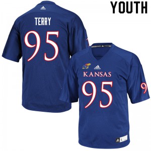 Youth Kansas #95 DaJon Terry Royal High School Jerseys 273921-177