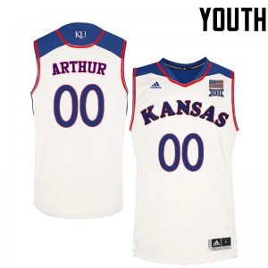 Youth University of Kansas #00 Darrell Arthur White Official Jerseys 815817-683