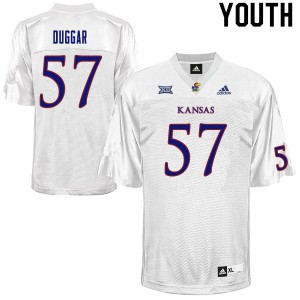 Youth Kansas #57 Emory Duggar White Stitched Jersey 518397-470