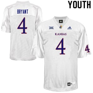 Youth University of Kansas #4 Jacobee Bryant White Player Jersey 918569-287