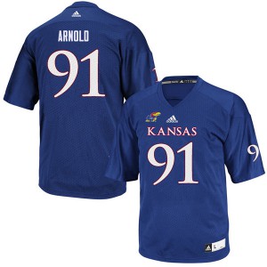 Youth Kansas Jayhawks #91 Jelani Arnold Royal Official Jersey 126953-450