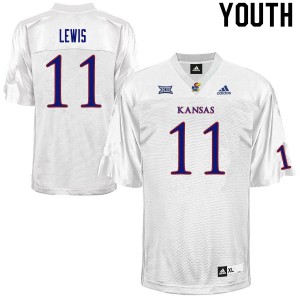 Youth Kansas #11 Johnquai Lewis White NCAA Jersey 894074-975