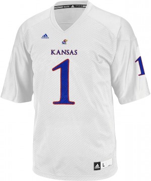 Youth University of Kansas #00 Custom White Official Jersey 881618-187