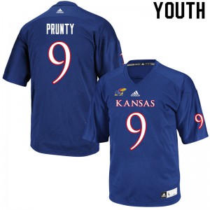 Youth Kansas Jayhawks #9 Karon Prunty Royal High School Jerseys 277777-680