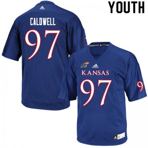 Youth Kansas #97 Kenean Caldwell Royal High School Jerseys 108294-545