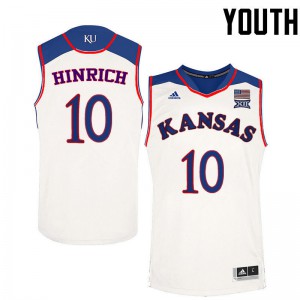 Youth Jayhawks #10 Kirk Hinrich White University Jerseys 961658-317