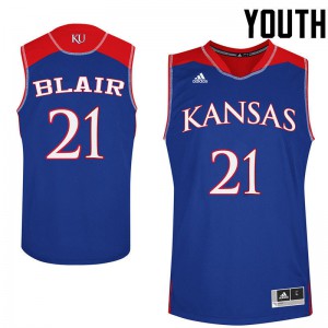 Youth University of Kansas #21 Lisa Blair Royal Basketball Jersey 588941-923