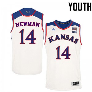 Youth Kansas Jayhawks #14 Malik Newman White Stitched Jerseys 997860-991