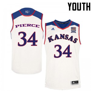 Youth Kansas #34 Paul Pierce White Stitch Jersey 791636-917