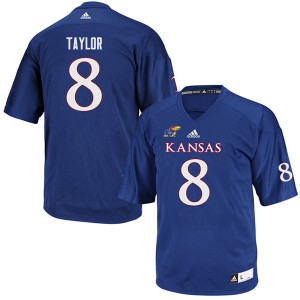 Youth Jayhawks #8 Shakial Taylor Royal College Jersey 391675-944