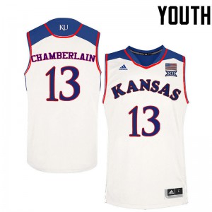 Youth Kansas #13 Wilt Chamberlain White Stitched Jerseys 980364-189